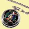 Bannerman Clan Crest Round Shaped Chrome Plated Pocket Watch