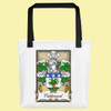 Your Bookplate Coat of Arms Surname Double Sided Polyester Custom Tote Bag Your Bookplate Coat of Arms Surname Double Sided Polyester Custom Tote Bag