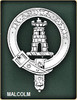 Malcolm Clan Badge Polished Sterling Silver Malcolm Clan Crest