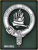 MacNeil Clan Badge Polished Sterling Silver MacNeil Clan Crest
