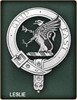 Leslie Clan Badge Polished Sterling Silver Leslie Clan Crest