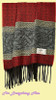 Celtic Dogs Romany Chenille Wool Fringed Jacquard Scarf