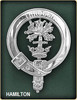Hamilton Clan Badge Polished Sterling Silver Hamilton Clan Crest