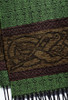 Celtic Dogs Eire Chenille Wool Fringed Jacquard Scarf