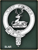 Blair Clan Badge Polished Sterling Silver Blair Clan Crest