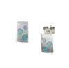 Cribbar Glas Mor Enamel Sterling Silver Small Stud Earrings
