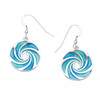 Maelstrom Circular Glas Mor Enamel Sterling Silver Sheppard Hook Earrings