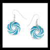 Maelstrom Circular Glas Mor Enamel Sterling Silver Sheppard Hook Earrings