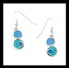 Lagoon Drop Glas Mor Enamel Sterling Silver Sheppard Hook Earrings