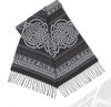 Runic Carcant Wool Fringed Jacquard Scarf
