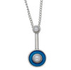 Pendulum Freshwater Pearl Enamel Stylish Pewter Pendant