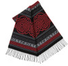 Runic Dewar Wool Fringed Jacquard Scarf