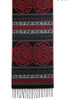 Runic Dewar Wool Fringed Jacquard Scarf