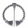Celtic Knot Large Round Antiqued Penannular Stylish Pewter Brooch