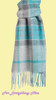 Arctic Jade Premier Luxury Fringed Wool Blend Scarf