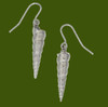 Cone Shell Sheppard Hook Stylish Pewter Earrings