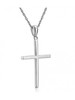 Cross Simple Highly Polished 14K White Gold Pendant