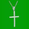 Cross Simple Highly Polished 14K White Gold Pendant