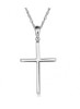 Cross Simple Highly Polished 14K White Gold Pendant