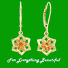 Daffodil Yellow Sapphire Citrine Welsh Rose Gold Detail 9K Yellow Gold Earrings