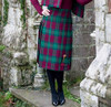 Owen Bowen Welsh Tartan 13oz Wool Fabric Medium Weight Ladies Kilt Skirt