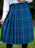 Morgan Welsh Tartan 13oz Wool Fabric Medium Weight Ladies Pleated Skirt