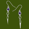 Celtic Twist Knot Amethyst Stylish Pewter Sheppard Hook Earrings Celtic Twist Knot Amethyst Stylish Pewter Sheppard Hook Earrings