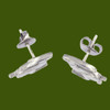 Running Hare Animal Themed Small Stud Stylish Pewter Earrings