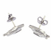 Running Hare Animal Themed Small Stud Stylish Pewter Earrings