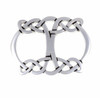 Celtic Open Initial Knotwork Stylish Pewter Scarf Slide