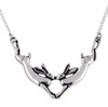 Kissing Hares Animal Themed Stylish Pewter Pendant