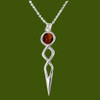 Celtic Twist Knot Amber Stylish Pewter Pendant