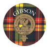 Gibson Clan Crest Tartan Cork Round Clan Badge Coasters Set of 2