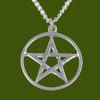 Star Round Pentagram Openwork Stylish Pewter Pendant