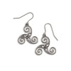Celtic Triscele Knotwork Stylish Pewter Sheppard Hook Earrings