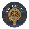 Urquhart Clan Crest Tartan Cork Round Clan Badge Coasters Set of 4