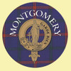 Montgomery Clan Crest Tartan Cork Round Clan Badge Coasters Set of 4