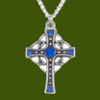 Endless Open Loop Antiqued Cross Blue Crystal Stone Stylish Pewter Pendant Endless Open Loop Antiqued Cross Blue Crystal Stone Stylish Pewter Pendant
