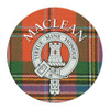 MacLean Clan Crest Tartan Cork Round Clan Badge Coasters Set of 4