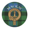 Mackay Clan Crest Tartan Cork Round Clan Badge Coasters Set of 4