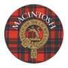 MacIntosh Clan Crest Tartan Cork Round Clan Badge Coasters Set of 4