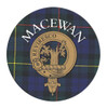 MacEwan Clan Crest Tartan Cork Round Clan Badge Coasters Set of 4