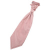 Dusty Pink Mens Plain Satin Pre-tied Ruche Wedding Cravat Necktie 
