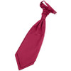 Crimson Red Mens Plain Satin Pre-tied Ruche Wedding Cravat Necktie 