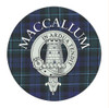 MacCallum Clan Crest Tartan Cork Round Clan Badge Coasters Set of 4