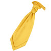 Marigold Yellow Mens Plain Satin Pre-tied Ruche Wedding Cravat Necktie 