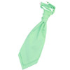 Mint Green Mens Plain Satin Pre-tied Ruche Wedding Cravat Necktie 