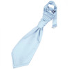 Baby Blue Boys Plain Satin Pre-tied Ruche Wedding Cravat Necktie 