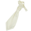 Ivory Boys Plain Satin Pre-tied Ruche Wedding Cravat Necktie 