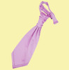 Lilac Boys Plain Satin Pre-tied Ruche Wedding Cravat Necktie 